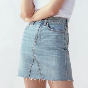 NWOT Everlane Deconstructed Denim Skirt